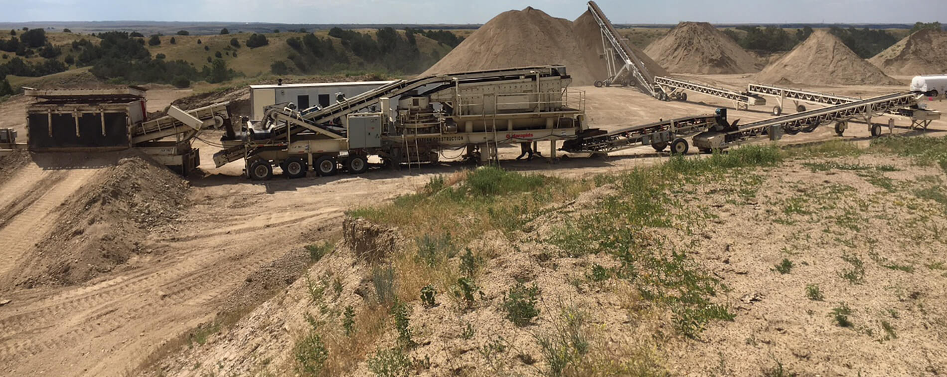 Photo of Gravel Surfacing Project near Wall.